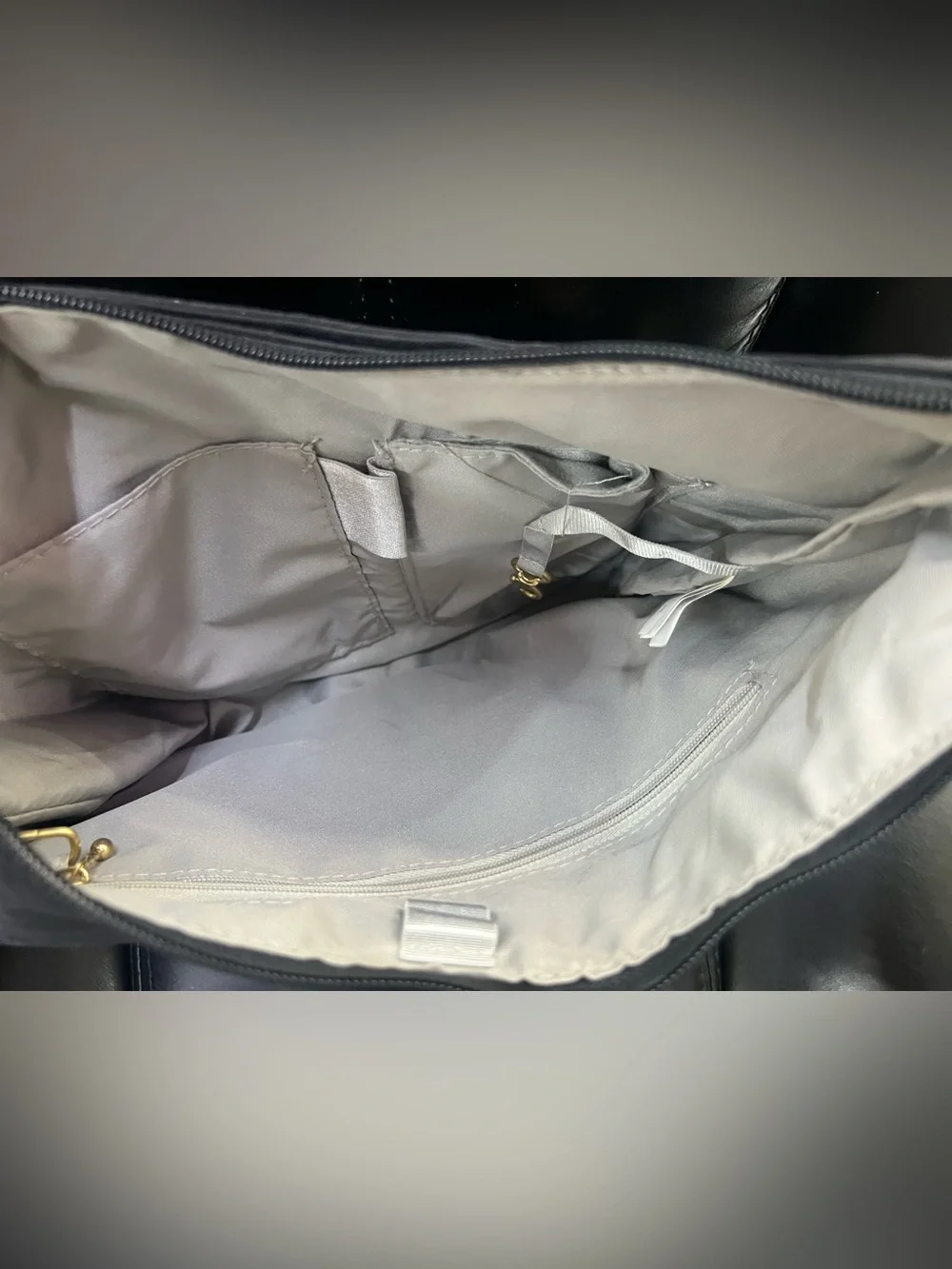 Baggallini Black Travel Organizer with Gold Hardware